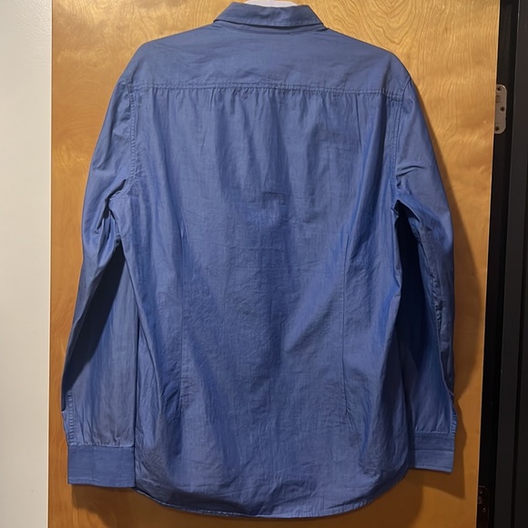 Men’s Kenneth Cole Blue Long Sleeve Button Down Size Large - Picture 9 of 9